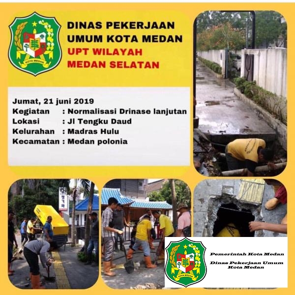 Normalisasi Drainase  Lanjutan Jl. Tengku Daud Kel. Madras Hulu  Kec. Medan Polonia
